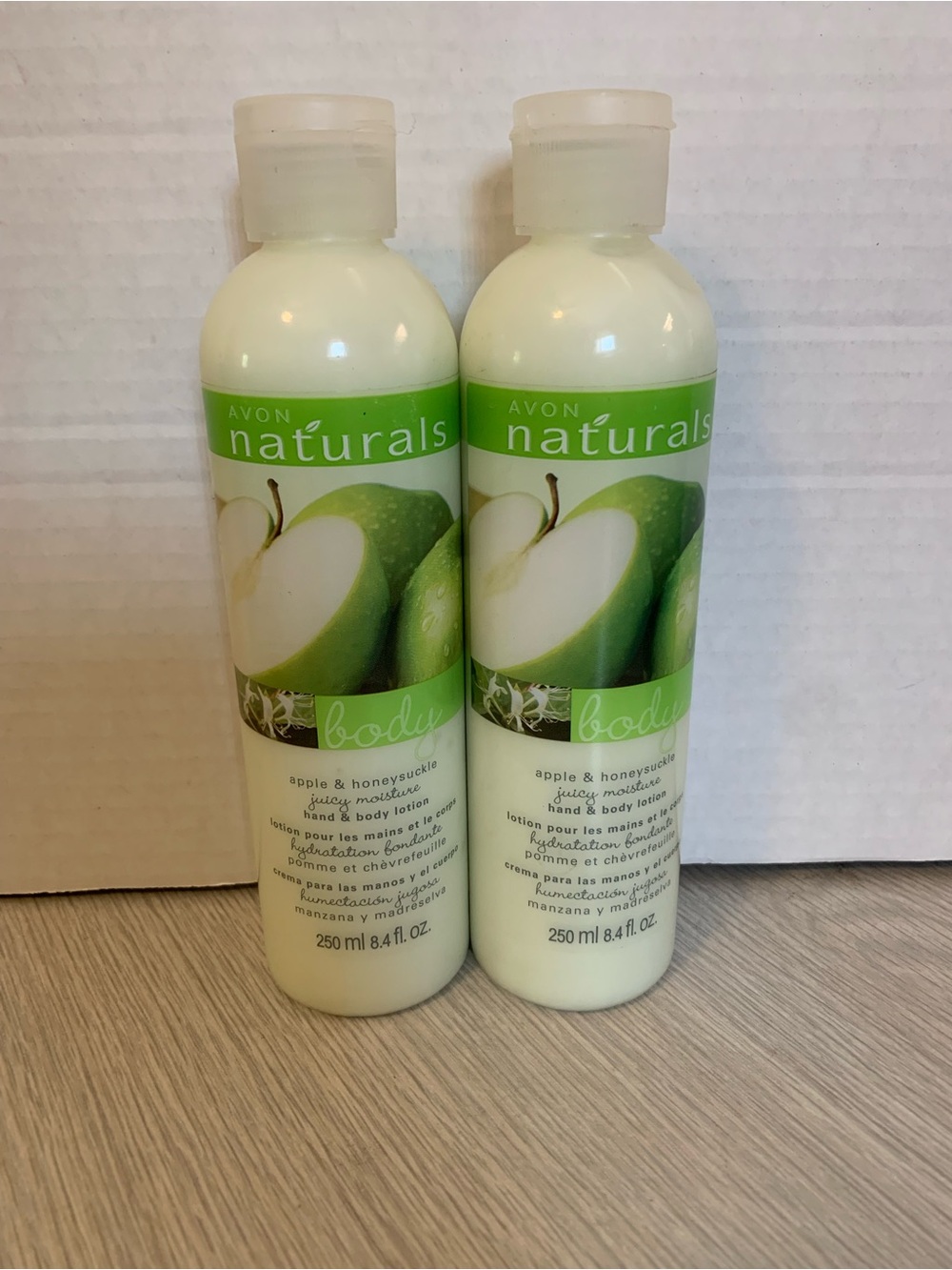 2 Avon Naturals Apple & Honeysuckle Hand & Body Lotion 8.4 Fl oz New NOS